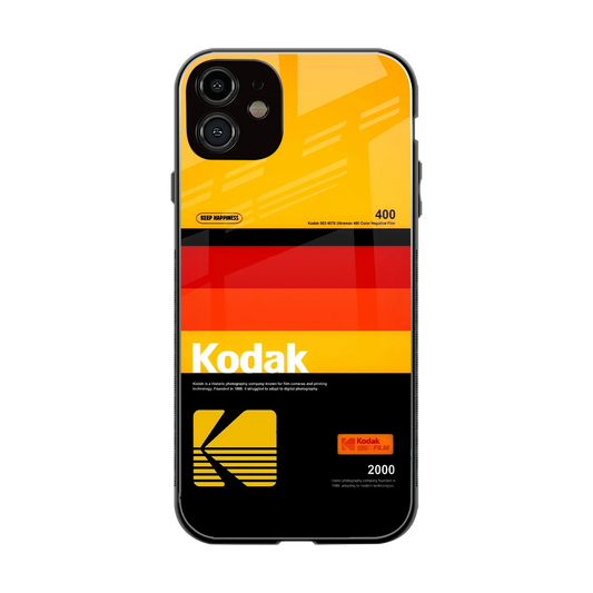 Keep Happiness Yellow back phone cover | glass case for iphone 12