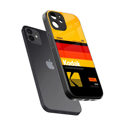 Keep Happiness Yellow sleek iphone 12 cover with tempered glass back and TPU edges