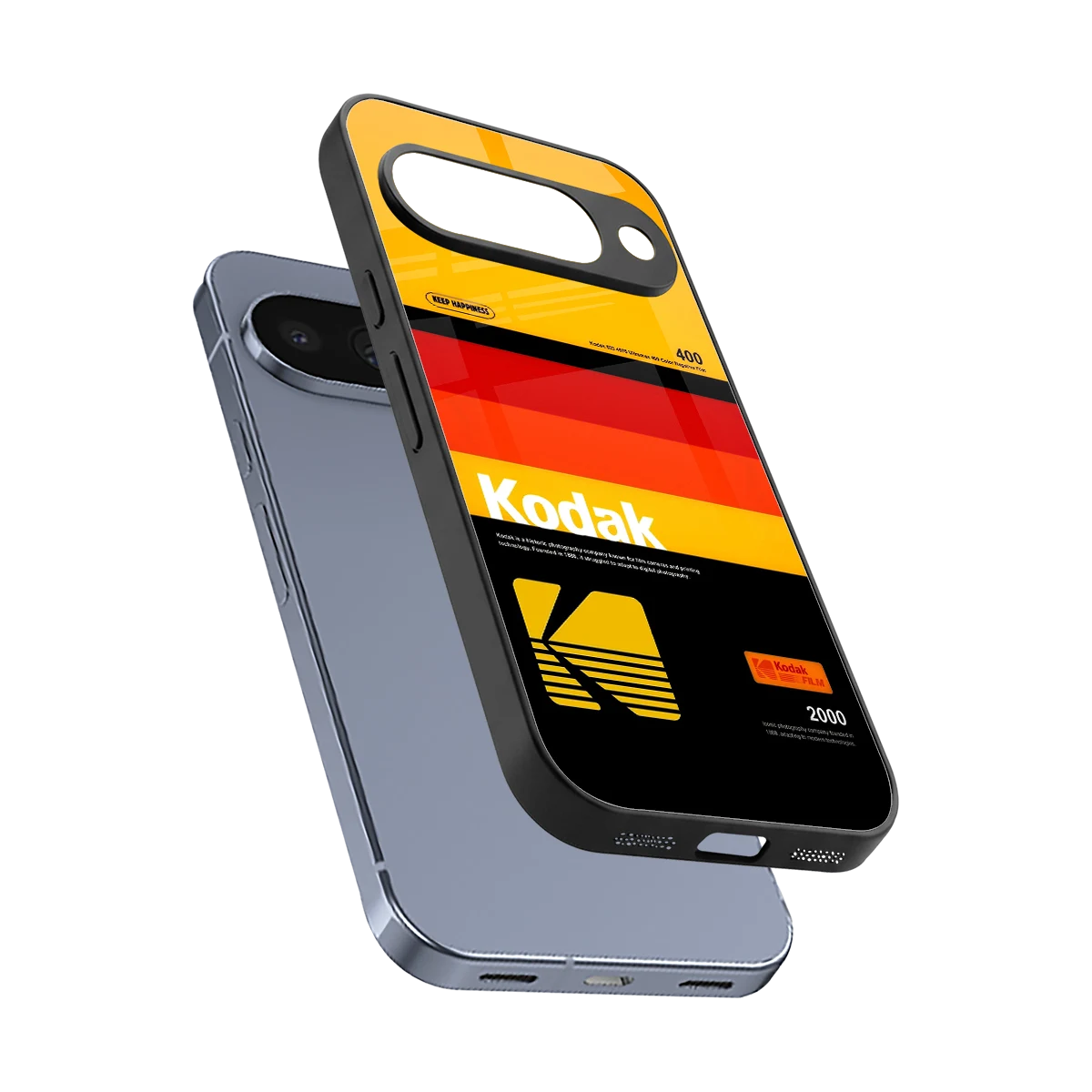 Keep Happiness Yellow sleek google pixel 10 cover with tempered glass back and TPU edges