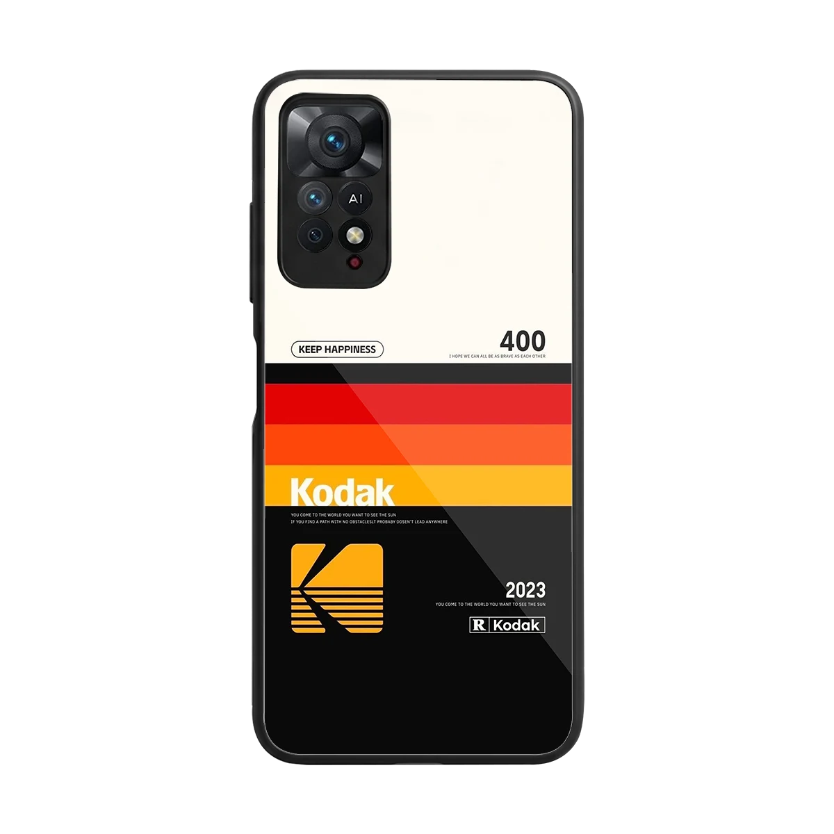 Keep Happiness back phone cover | glass case for redmi note 11 pro