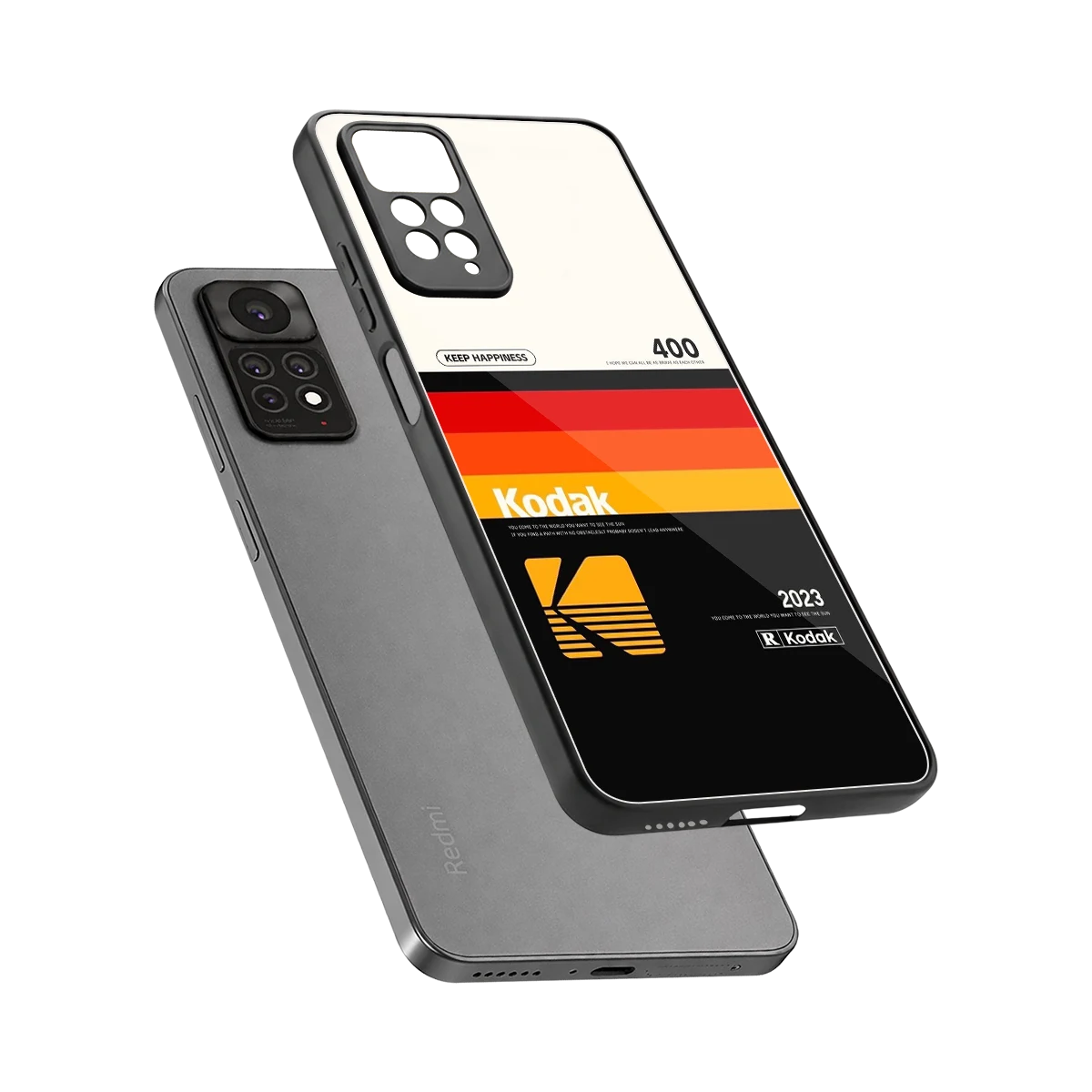 Keep Happiness sleek redmi note 11 pro cover with tempered glass back and TPU edges