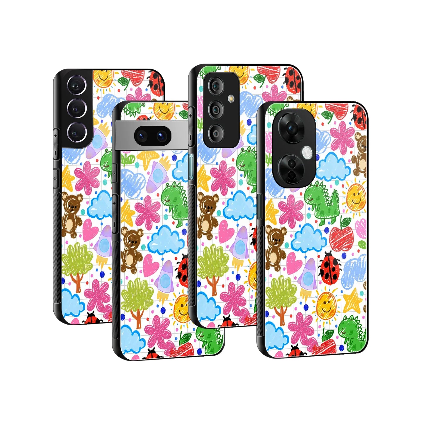 Stylish Glass Back Case for All Smartphones iPhone, Samsung, OnePlus, Pixel, Redmi, Oppo, Vivo, Motorola