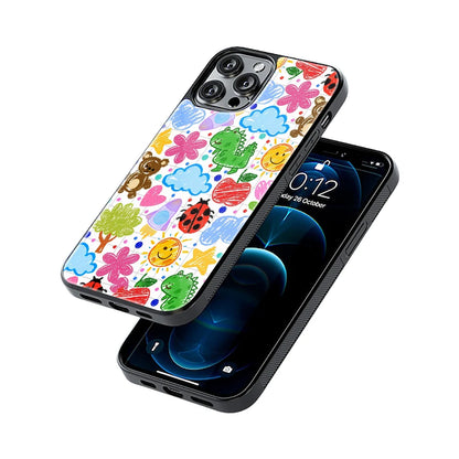 Protective Glass Back Phone Case Compatible with iPhone, Samsung, OnePlus, Pixel & More