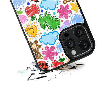 Durable Glass Back Mobile Case for iPhone, Samsung, OnePlus, Google Pixel, Redmi, Vivo, Oppo