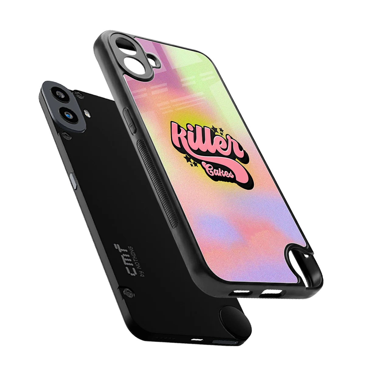 Killer Cakes sleek cmf nothing phone 1 cover with tempered glass back and TPU edges