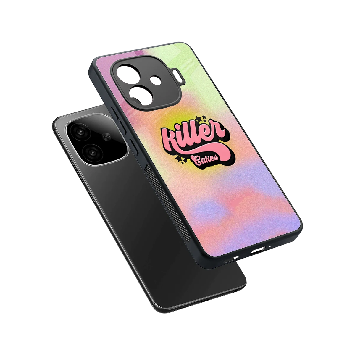Killer Cakes sleek iqoo neo 10r 5g cover with tempered glass back and TPU edges