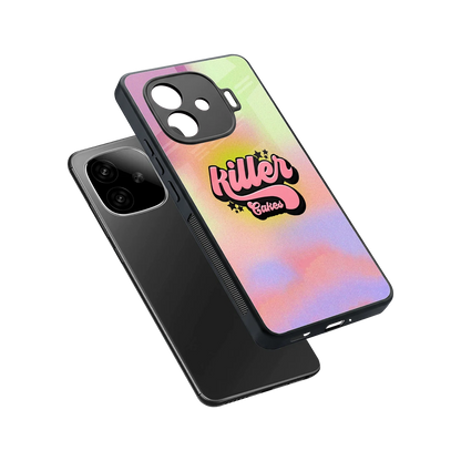 Killer Cakes sleek iqoo neo 10r 5g cover with tempered glass back and TPU edges