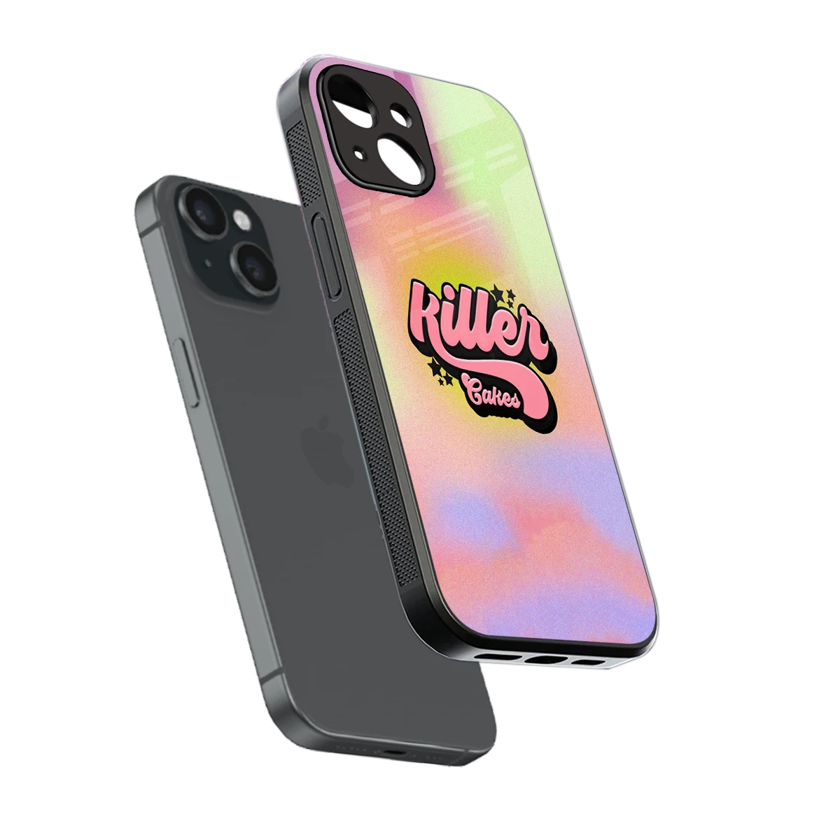Killer Cakes sleek iphone 13 cover with tempered glass back and TPU edges