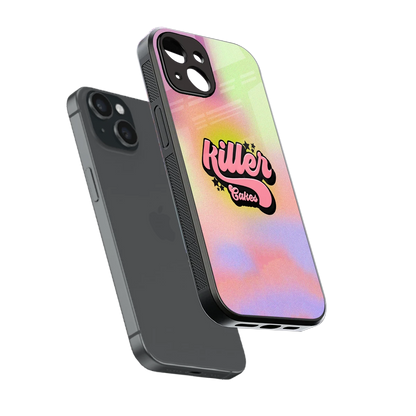 Killer Cakes sleek iphone 14 cover with tempered glass back and TPU edges