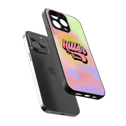 Killer Cakes sleek iphone 16 pro max cover with tempered glass back and TPU edges