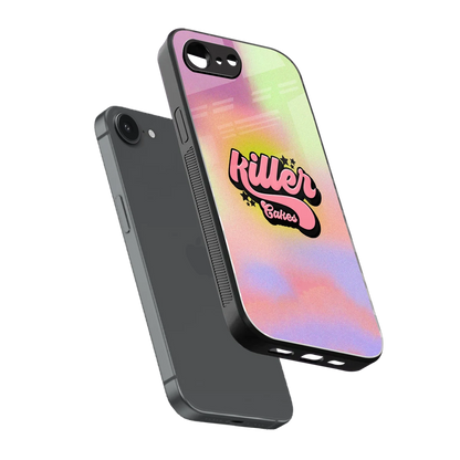 Killer Cakes sleek iphone 17e cover with tempered glass back and TPU edges