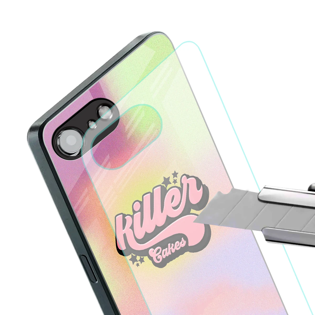 Killer Cakes stylish phone case for iphone 17e | glossy glass and slim fit