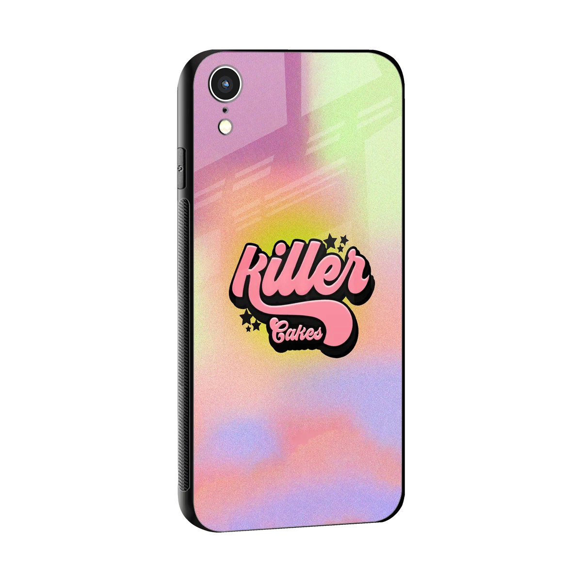 Killer Cakes sleek iphone xr cover with tempered glass back and TPU edges