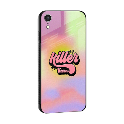 Killer Cakes sleek iphone xr cover with tempered glass back and TPU edges