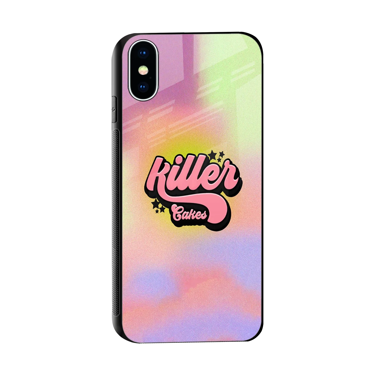 Killer Cakes sleek iphone xs cover with tempered glass back and TPU edges