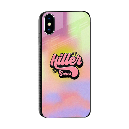 Killer Cakes sleek iphone xs cover with tempered glass back and TPU edges