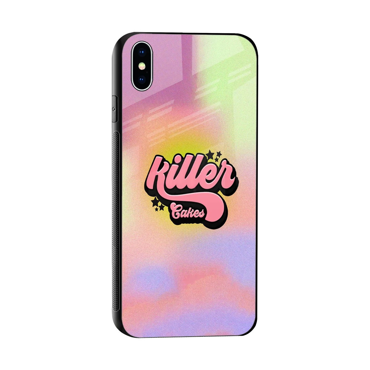 Killer Cakes sleek iphone xs max cover with tempered glass back and TPU edges