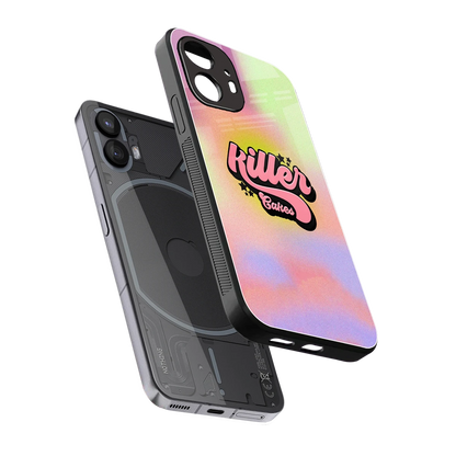 Killer Cakes sleek nothing phone 2 cover with tempered glass back and TPU edges