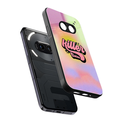 Killer Cakes sleek nothing phone 2a cover with tempered glass back and TPU edges