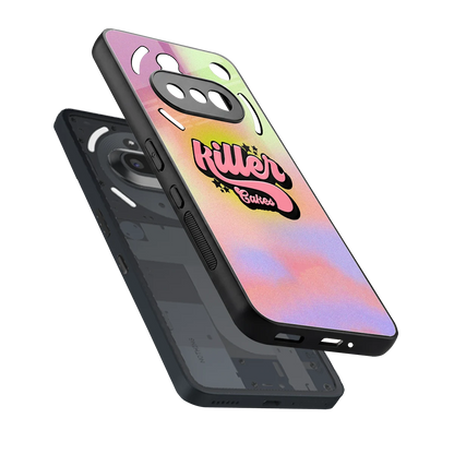 Killer Cakes sleek nothing phone 3a cover with tempered glass back and TPU edges