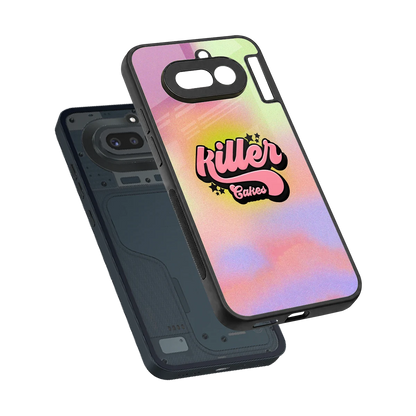 Killer Cakes sleek nothing phone 4a cover with tempered glass back and TPU edges