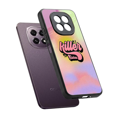Killer Cakes sleek oppo f29 5g cover with tempered glass back and TPU edges