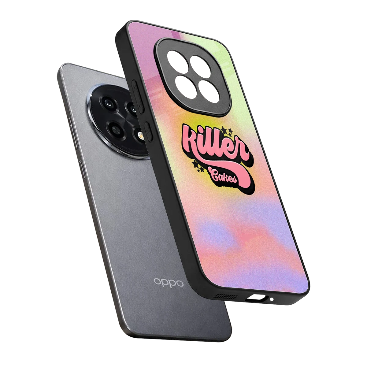 Killer Cakes sleek oppo f29 pro 5g cover with tempered glass back and TPU edges