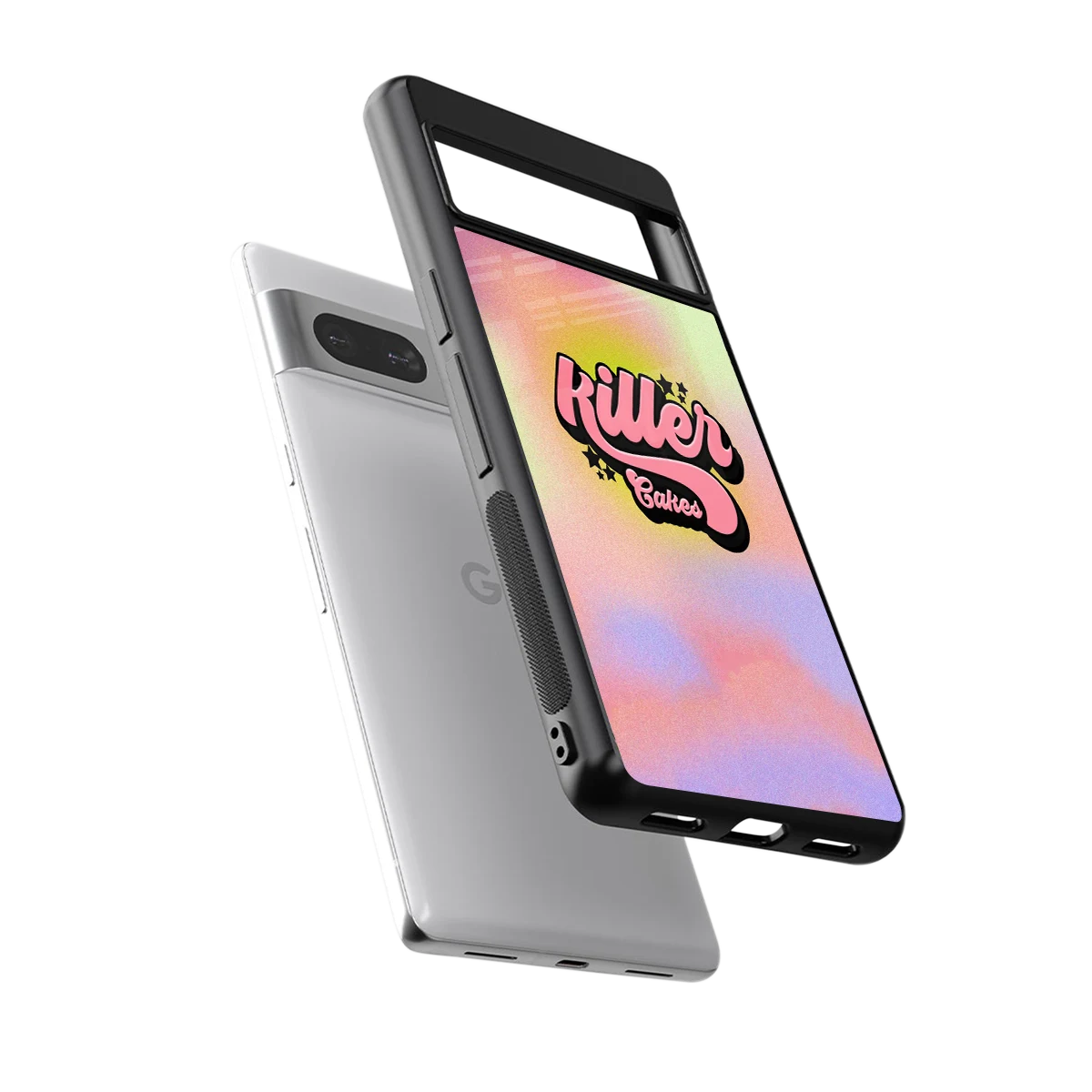 Killer Cakes sleek google pixel 7 cover with tempered glass back and TPU edges