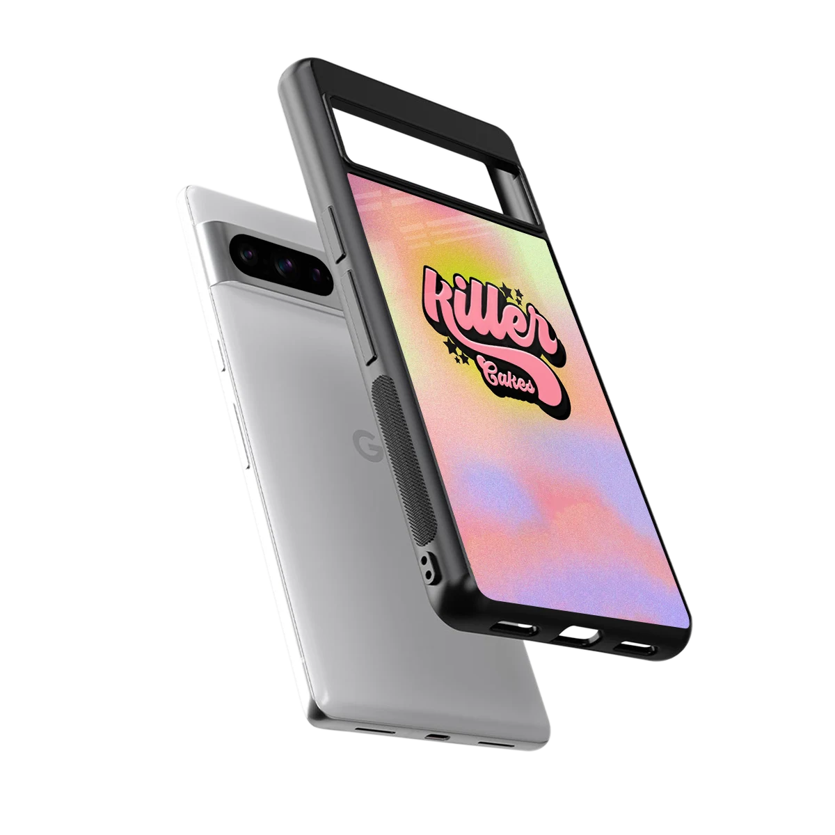 Killer Cakes sleek google pixel 8 pro cover with tempered glass back and TPU edges