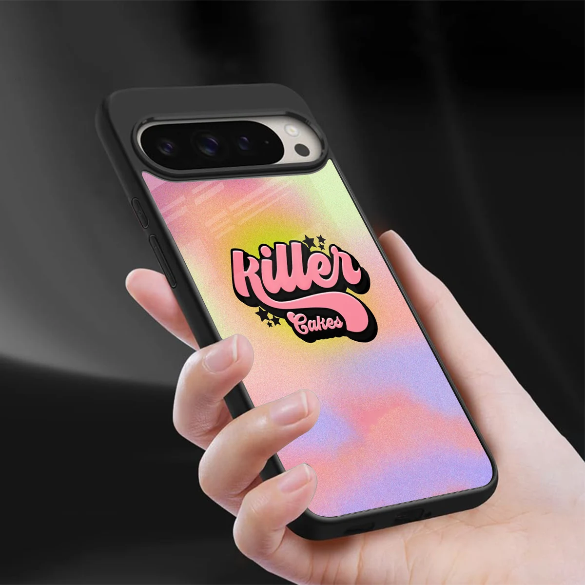 Killer Cakes sleek google pixel 9 pro cover with tempered glass back and TPU edges
