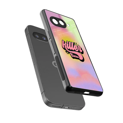 Killer Cakes sleek google pixel 9a cover with tempered glass back and TPU edges