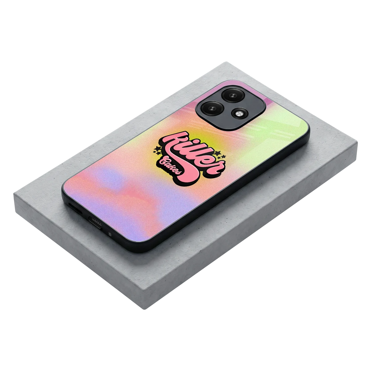 Killer Cakes stylish phone case for redmi 12 5g | glossy glass and slim fit