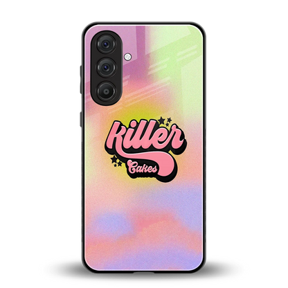 Killer Cakes back phone cover | glass case for samsung galaxy m35 5g