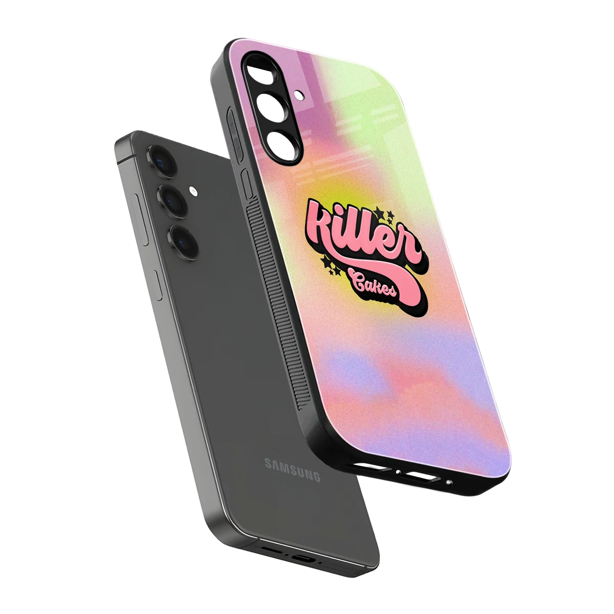 Killer Cakes sleek samsung galaxy m35 5g cover with tempered glass back and TPU edges