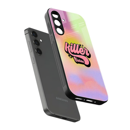 Killer Cakes sleek samsung galaxy m35 5g cover with tempered glass back and TPU edges