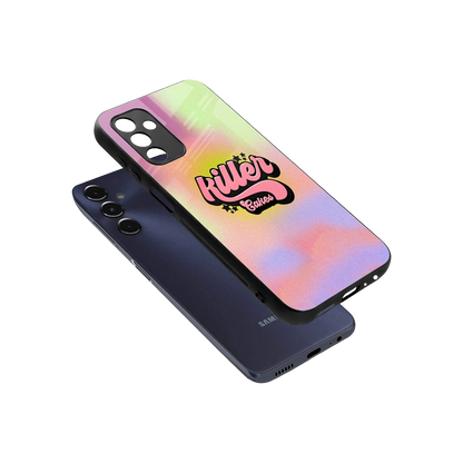 Killer Cakes sleek samsung galaxy m14 5g cover with tempered glass back and TPU edges