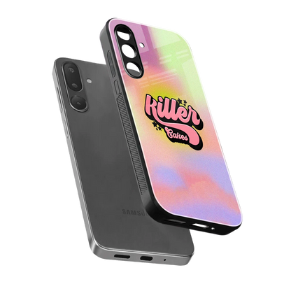 Killer Cakes sleek samsung galaxy m56 5g cover with tempered glass back and TPU edges