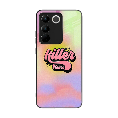 Killer Cakes back phone cover | glass case for vivo v27 5g