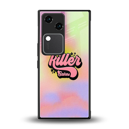 Killer Cakes back phone cover | glass case for vivo v30