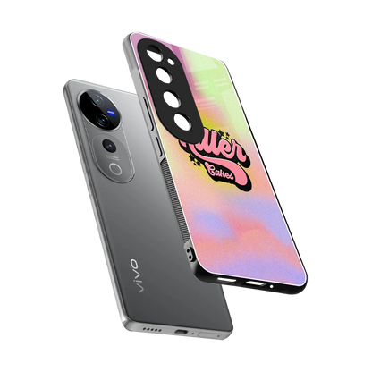 Killer Cakes sleek vivo v40 pro cover with tempered glass back and TPU edges
