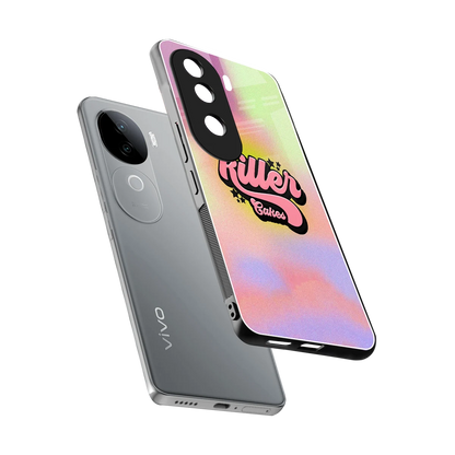 Killer Cakes sleek vivo v40e cover with tempered glass back and TPU edges