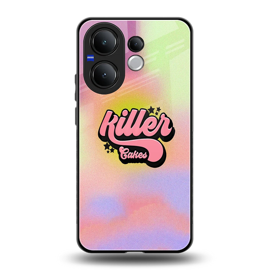 Killer Cakes back phone cover | glass case for vivo v60
