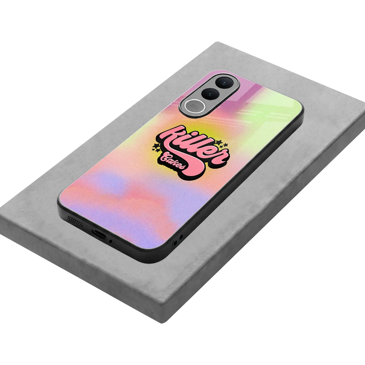 Killer Cakes stylish phone case for vivo v70 fe | glossy glass and slim fit
