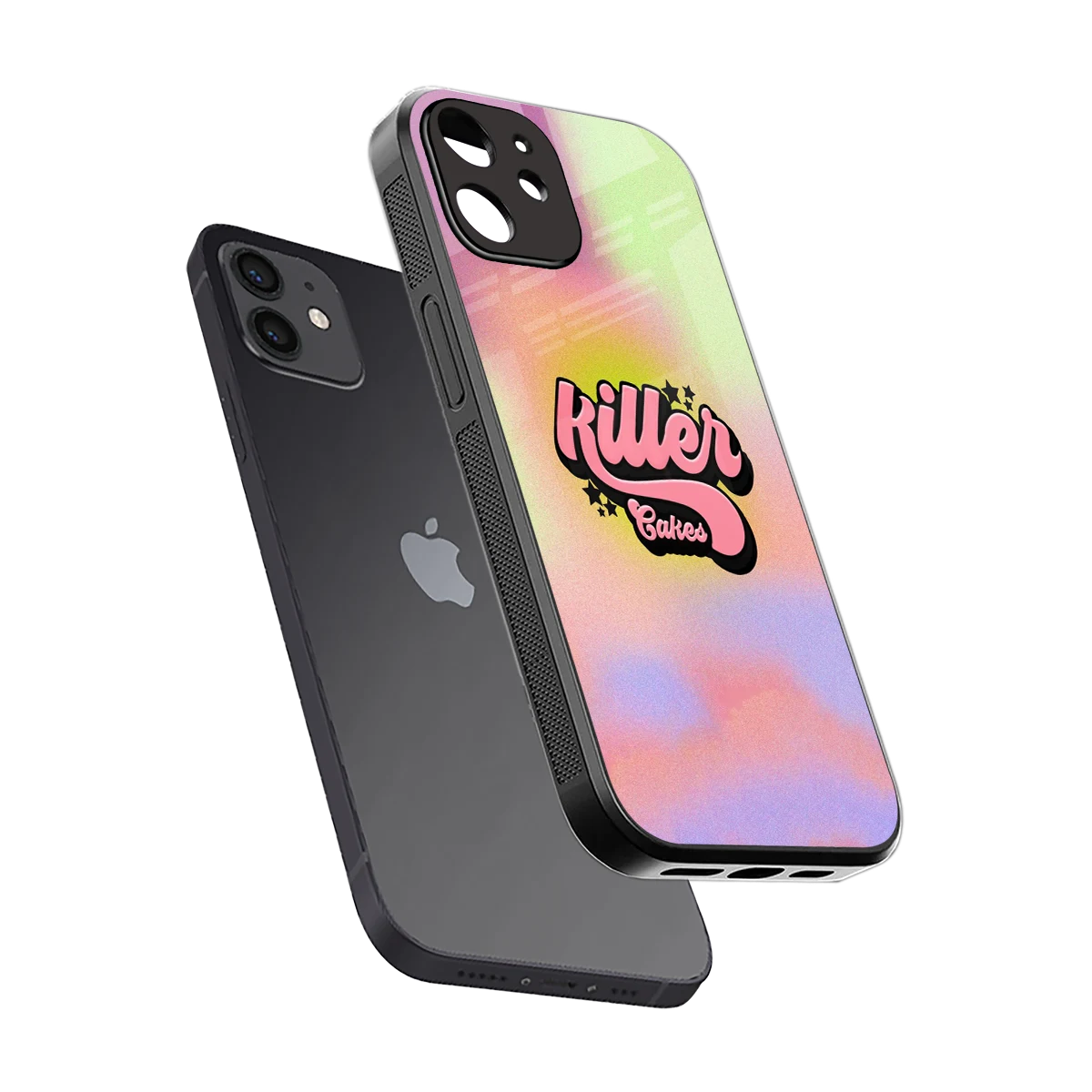 Killer Cakes sleek iphone 12 cover with tempered glass back and TPU edges