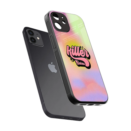 Killer Cakes sleek iphone 12 cover with tempered glass back and TPU edges
