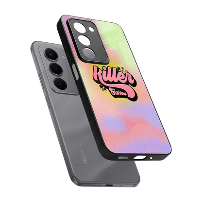 Killer Cakes sleek redmi 15 5g cover with tempered glass back and TPU edges