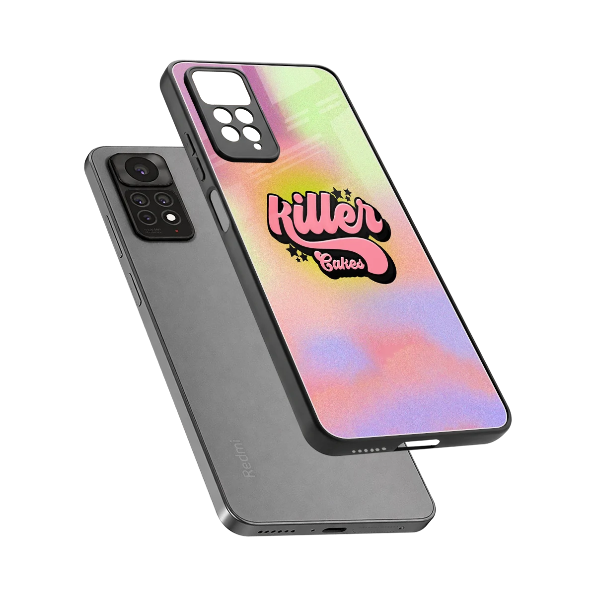 Killer Cakes sleek redmi note 11 pro cover with tempered glass back and TPU edges