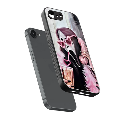 Killer Chiller sleek iphone 16e cover with tempered glass back and TPU edges