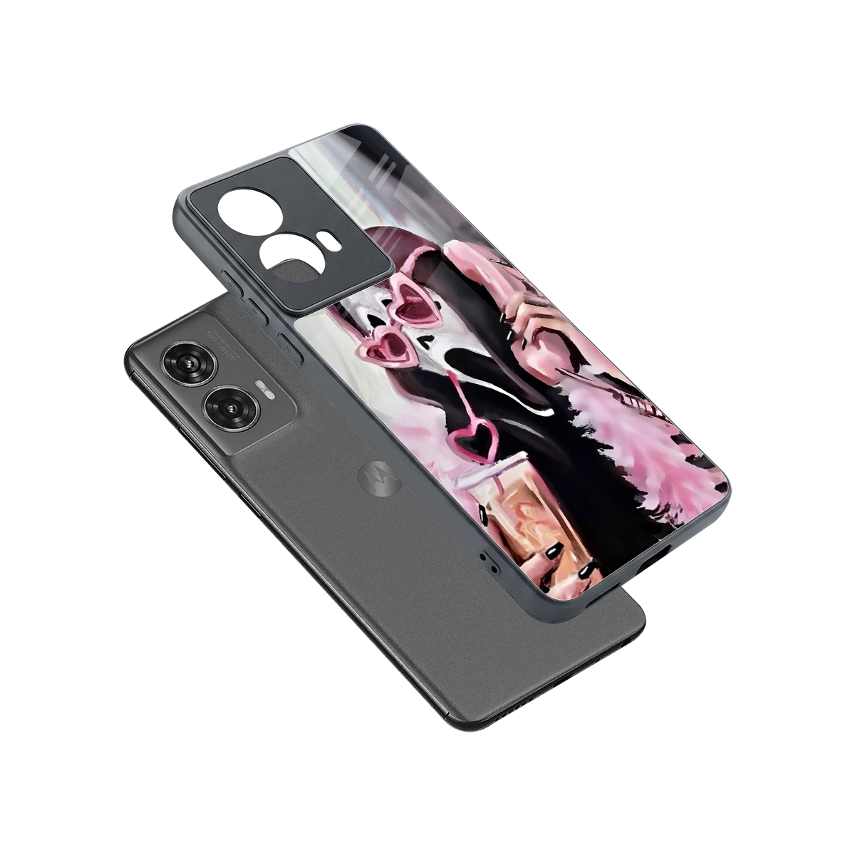 Killer Chiller sleek motorola edge 50 fusion cover with tempered glass back and TPU edges
