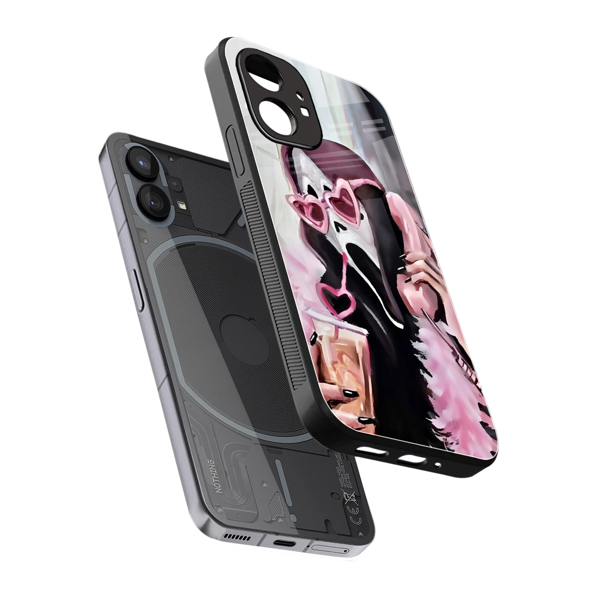 Killer Chiller sleek nothing phone 1 cover with tempered glass back and TPU edges